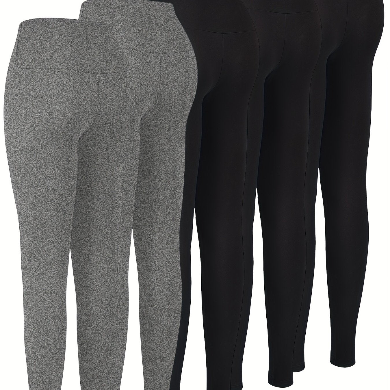 5 Pack High-Waisted Tummy Control Leggings for Women